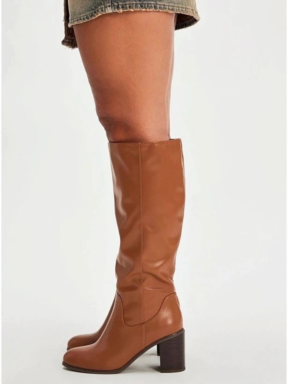 Free people Wide Calf Vegan Slouchy Heeled Walk This Way Boots BC Footwear